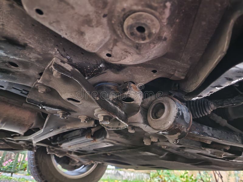 View of the car from below royalty free stock photos