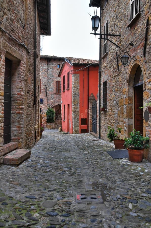 View of Castell'Arquato. Emilia-Romagna. Italy. stock images View of Castell'Arquato. Emilia-Romagna. Italy. stock images