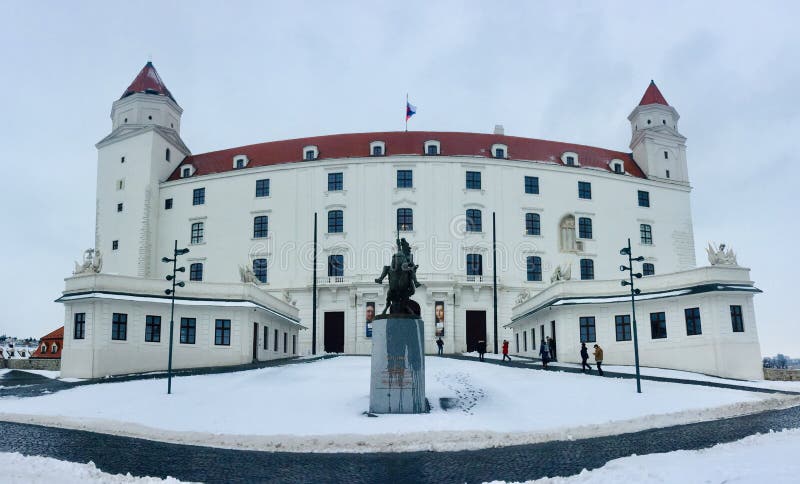 Bratislava Castle In Slovakian Winter