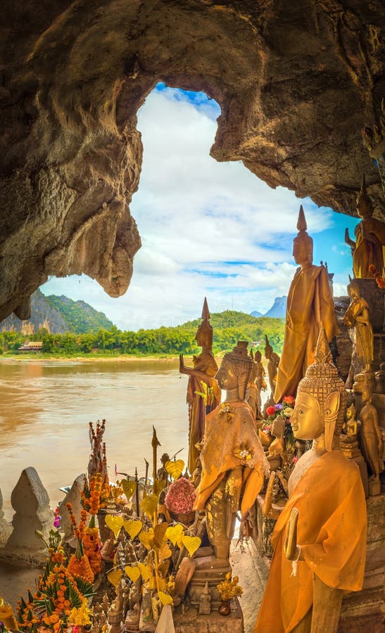 View from the cave. Beautiful landscape. Laos.