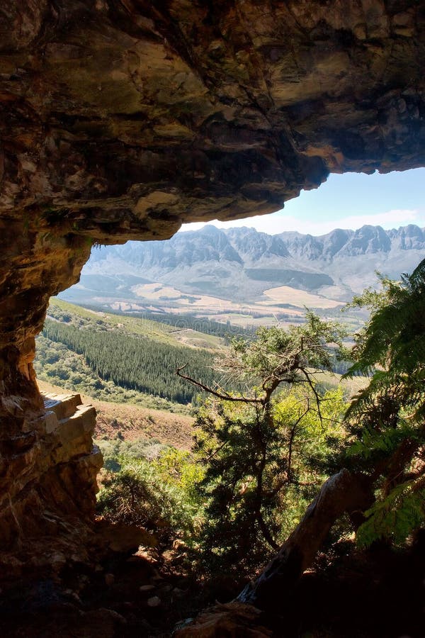 View from cave at farmlands