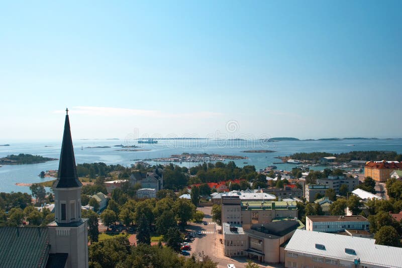 View the center of Hanko from water tower