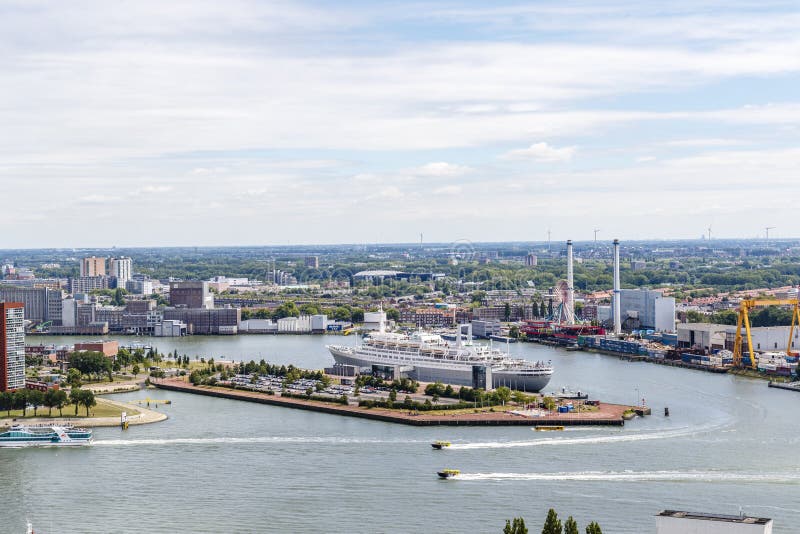 View at the center of Rotterdam, Zuid-Holland, The Netherlands