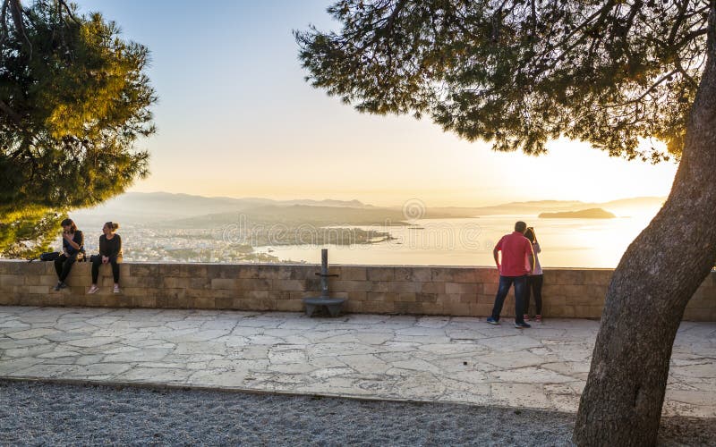 View of Chania from Venizelos Graves viewpoint, Akrotiri, Crete, Greek Islands, Greece, Europe