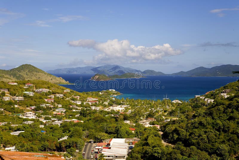 View of Charlotte Amalie, Saint Thomas, U.S. Virgin Islands.