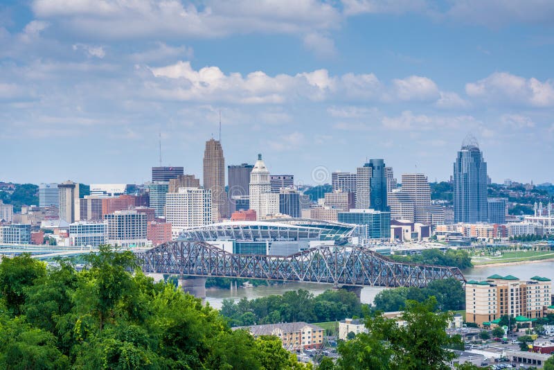 View of Cincinnati, from Devou Park in Covington, Kentucky Editorial
