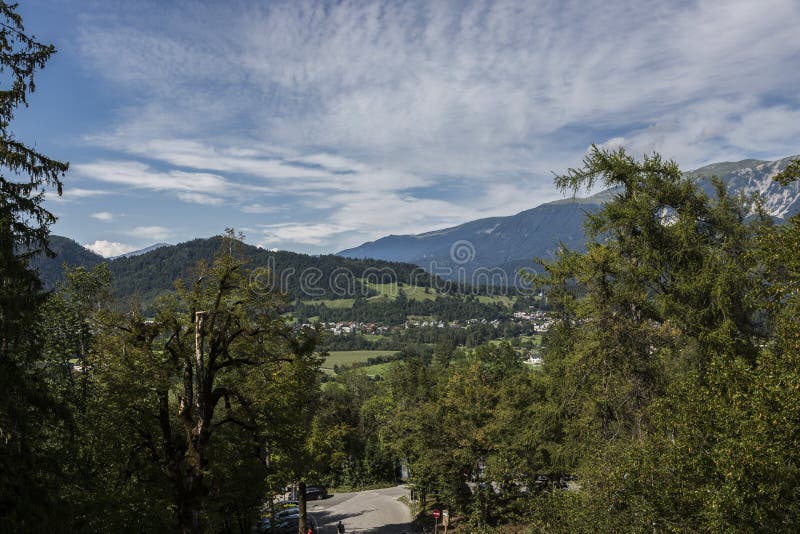 View of the city of Bled in Slovenia stock photos View of the city of Bled in Slovenia stock photos