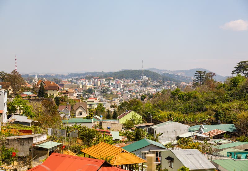 View of the city of Dalat from a height