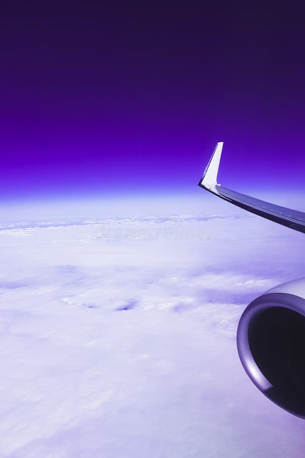Fantastic Purple Clouds in the Sky after Sunset. Stock Image Image of