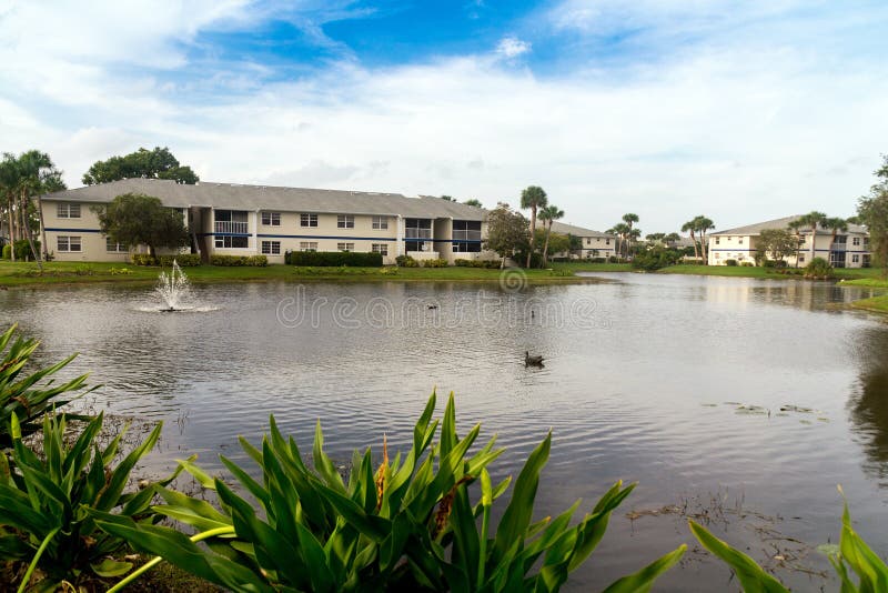 View of condominium in Florida stock image