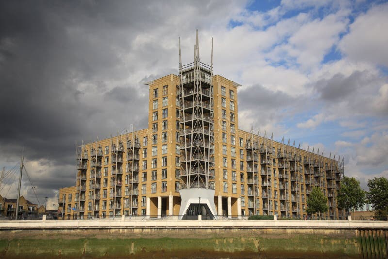 View of Contemporary Riverside Flats Stock Image Image of striking