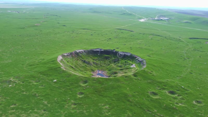 View of the crater from a nuclear explosion