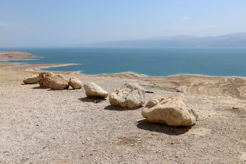 View of the Dead Sea Coast in Israel. on the Opposite Side of the Mountain  in Jordan Stock Photo - Image of israel, judean: 187685368