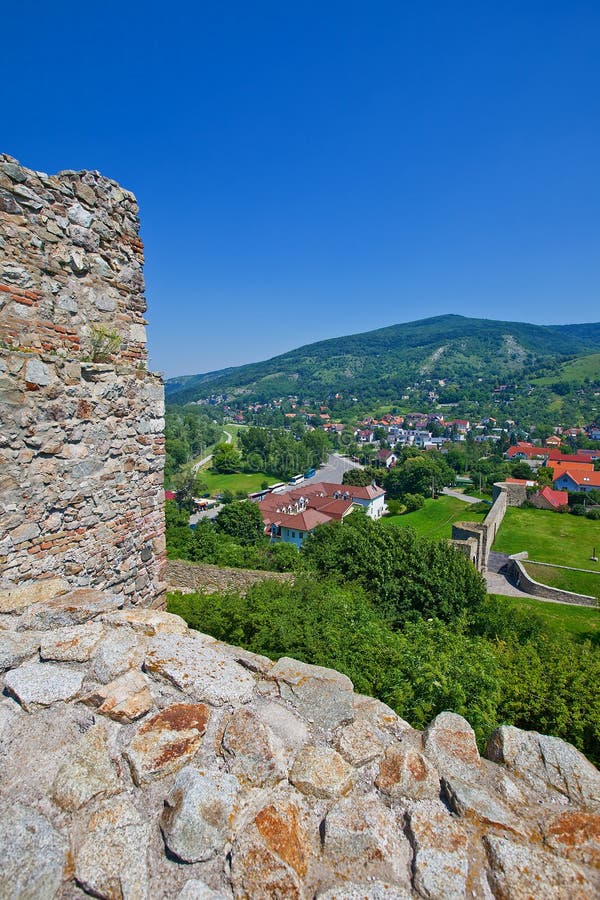 View of Devin town from Devin castle. Slovakia