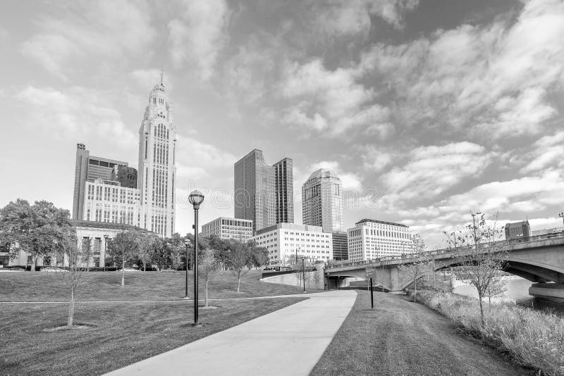 View of Downtown Columbus Ohio Skyline Stock Photo Image of scenic