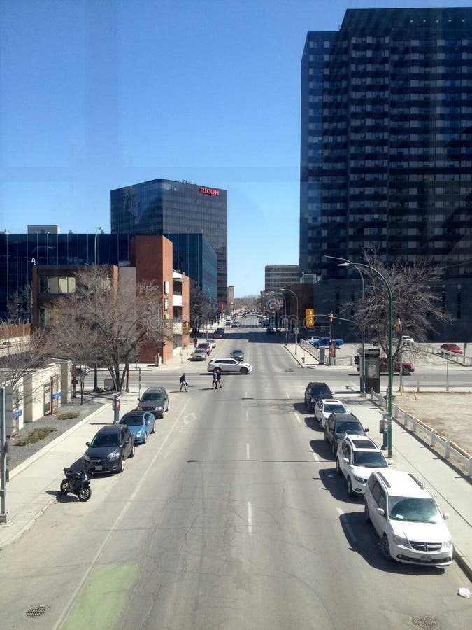 Downtown of Winnipeg city royalty free stock image