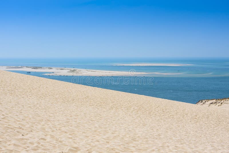 View from Dune of Pilat - the Largest Sand Dune in Europe Stock Image ...