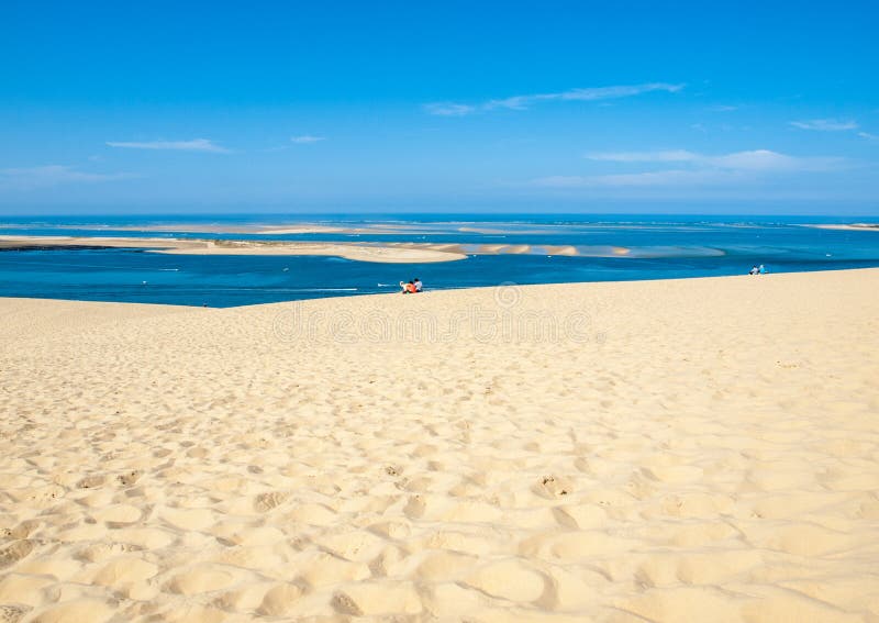 View from the Dune of Pilat, the Tallest Sand Dune in Europe. La Teste ...