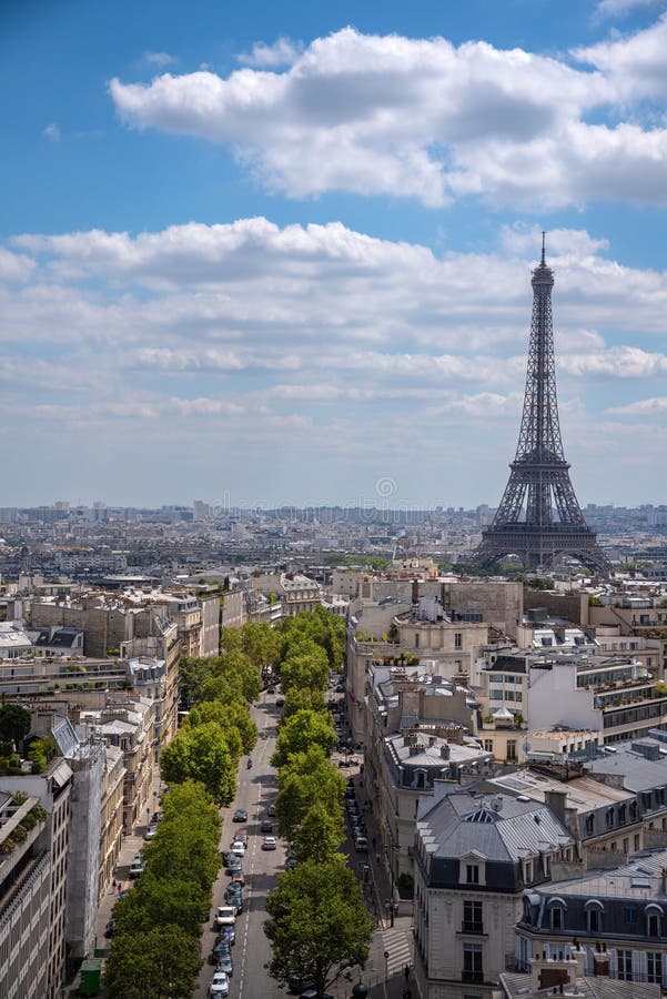 View Of The Eiffel Tower And Paris Cityscape From The Arc De Triomphe View Of The Eiffel Tower And Paris Cityscape From The Arc De Triomphe