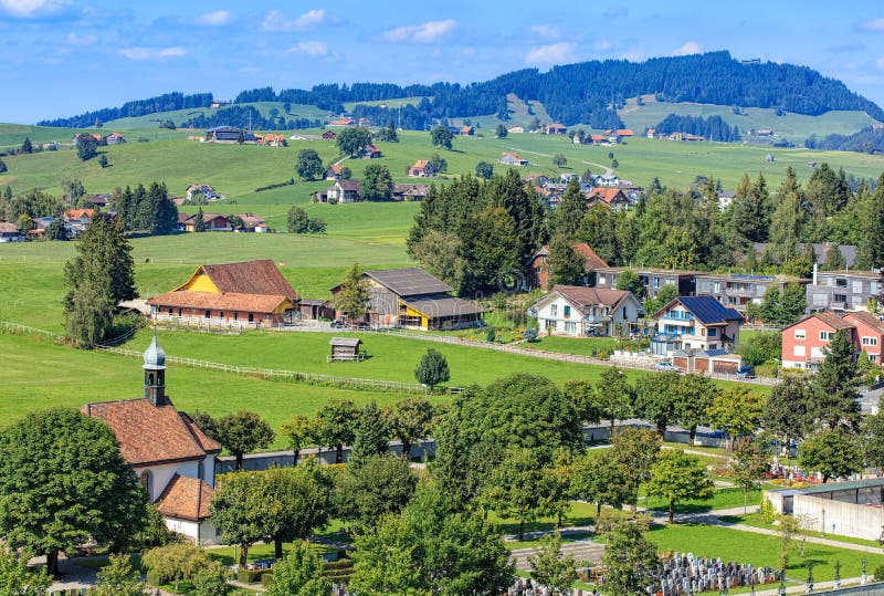 View In Einsiedeln Switzerland Stock Image Image Of Cemetery Swiss