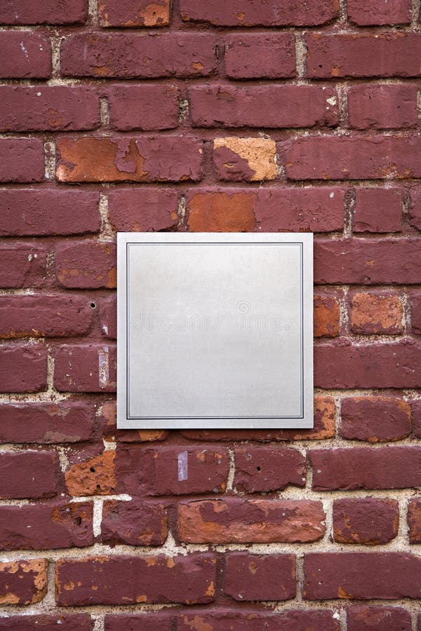 Empty square at red brick wall royalty free stock photos