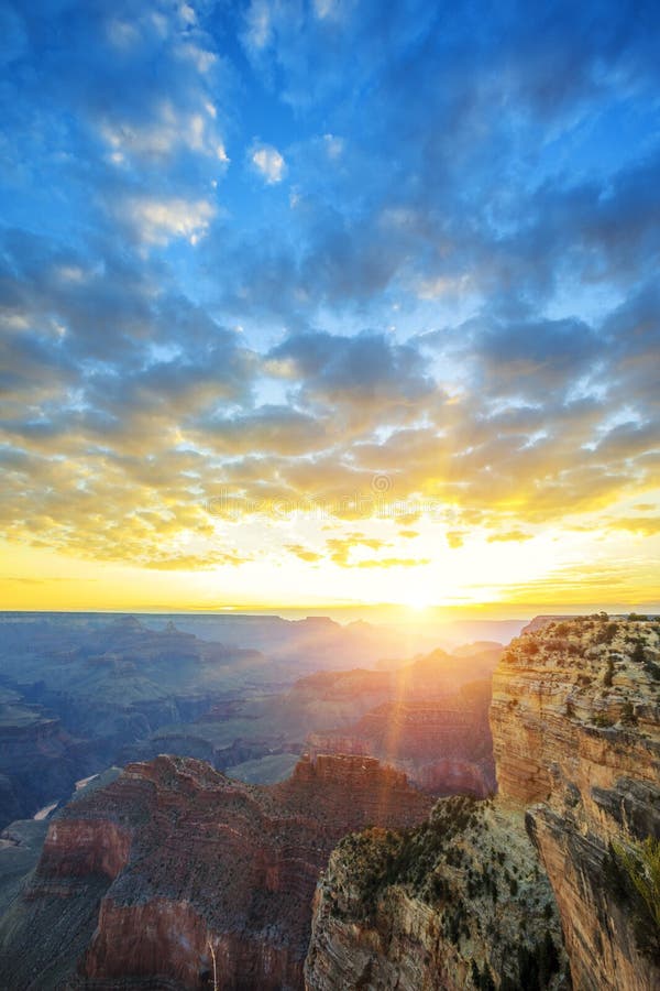 View of Famous Grand Canyon at Sunrise Stock Photo Image of tourism