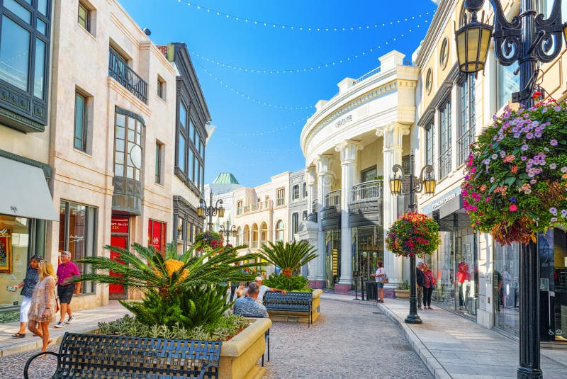 View of the Fashionable Street Rodeo Drive in Hollywood, LA Editorial ...