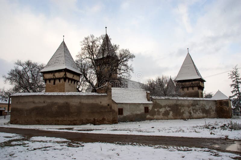 The fortified evangelical church from Cincsor   Brasov County  Romania