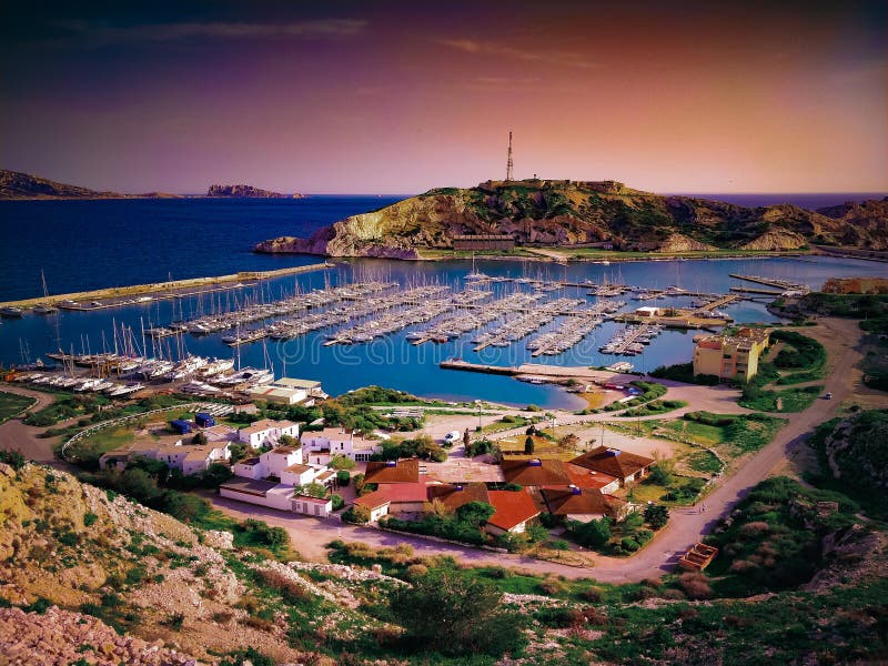 View of Frioul archipelago in Mediterranean sea near Marseille, France