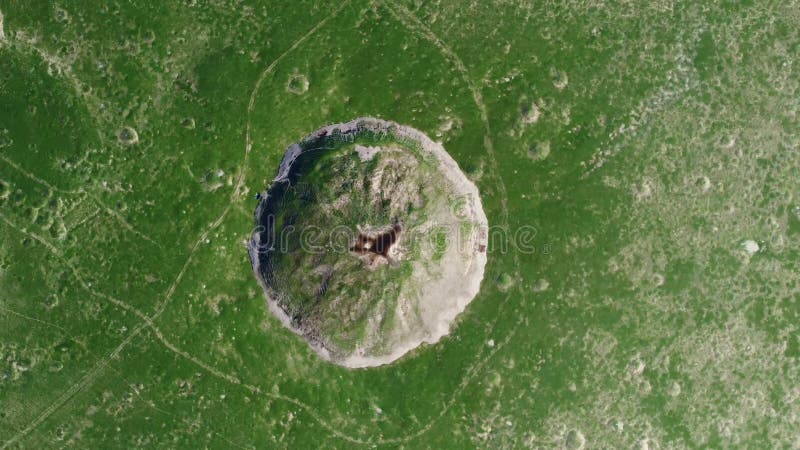 View of the crater from a nuclear explosion