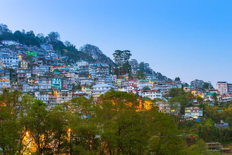View of Gangtok The Capital City of Sikkim, India royalty free stock images View of Gangtok The Capital City of Sikkim, India royalty free stock images