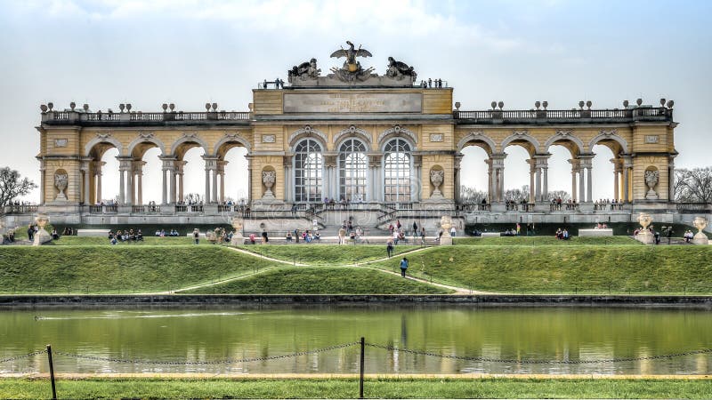 View on Gloriette in Schonbrunn Palace, Vienna, Austria. Vienna Austria - April 2014: View on Gloriette in Schonbrunn Palace, Vienna, Austria royalty free stock photos View on Gloriette in Schonbrunn Palace, Vienna, Austria. Vienna Austria - April 2014: View on Gloriette in Schonbrunn Palace, Vienna, Austria royalty free stock photos