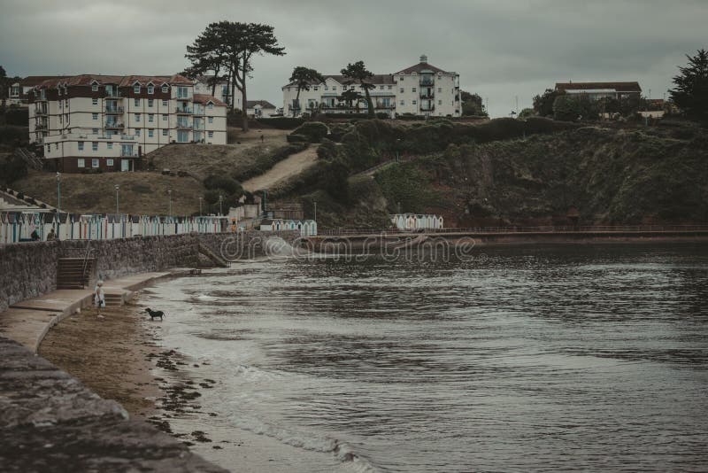View of the Goodrington Sands Beach in Paignton, Devon UK Stock Image