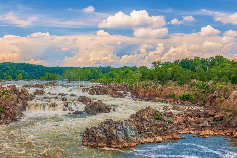 View of the Great Falls of the Potomac River.Virginia.USA stock photography View of the Great Falls of the Potomac River.Virginia.USA stock photography