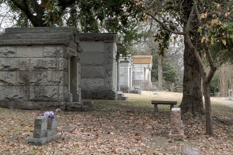 A Cemetery in Dallas, Texas Stock Image Image of nature, granite