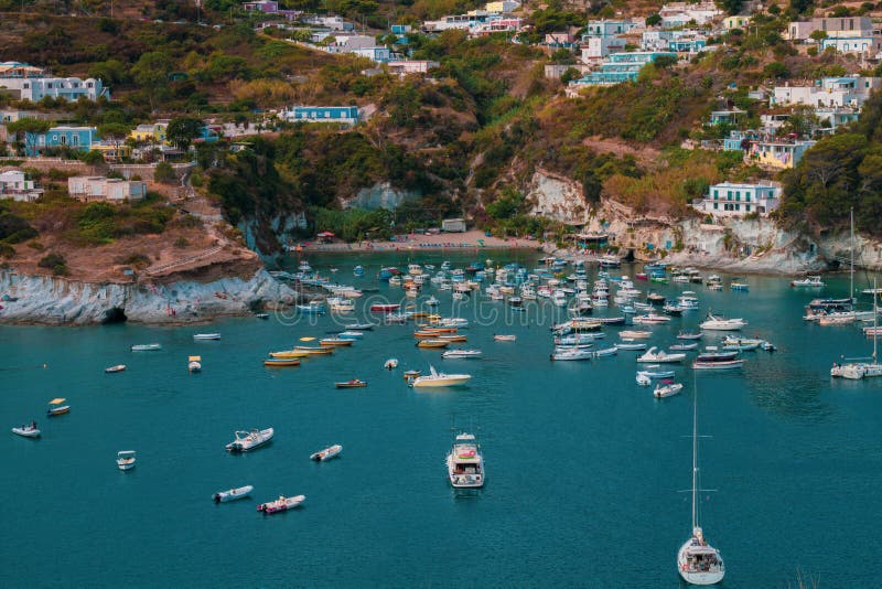 Ponza Island, the largest island of the Italian Pontine Islands archipelago