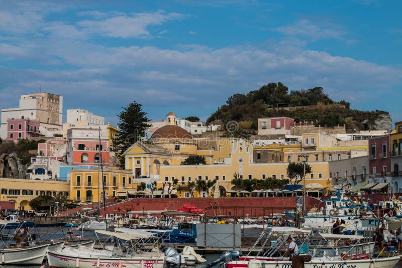 Ponza Island, the largest island of the Italian Pontine Islands archipelago