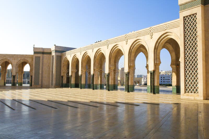 View of Hassan II mosque in Casablanca, Morocco