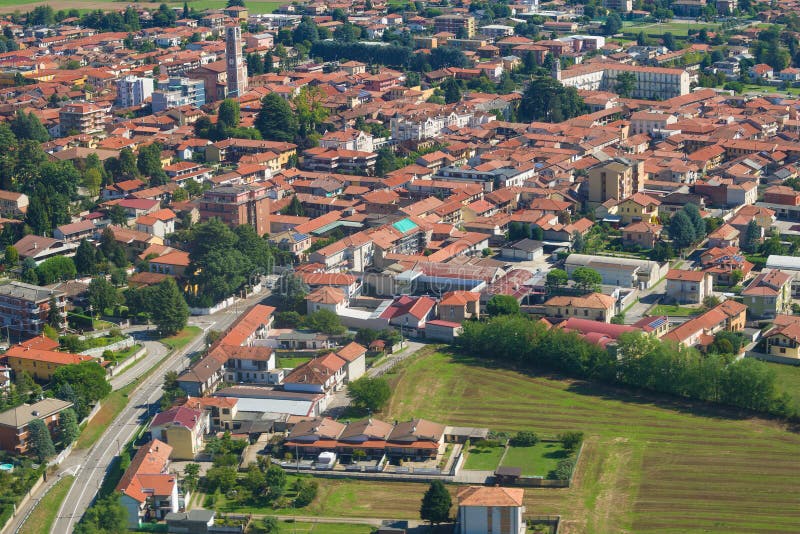 A view from the height of the suburbs of Milan, sunny day. Italy stock photo A view from the height of the suburbs of Milan, sunny day. Italy stock photo