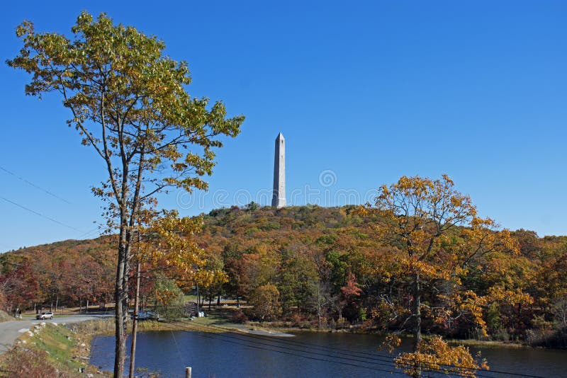 View of High Point Monument from Lake Marcia 04 Stock Image Image of