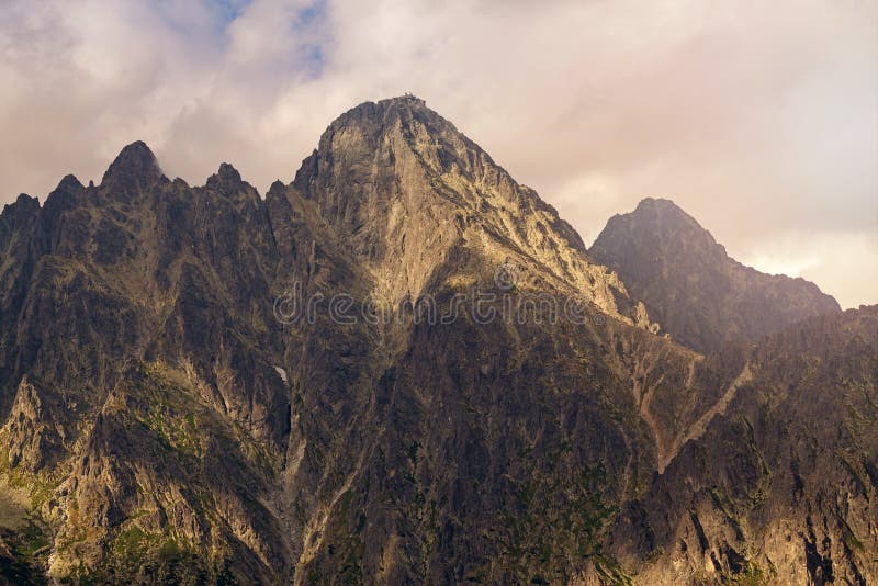 View on Lomnicky Stit in high Tatra Mountains