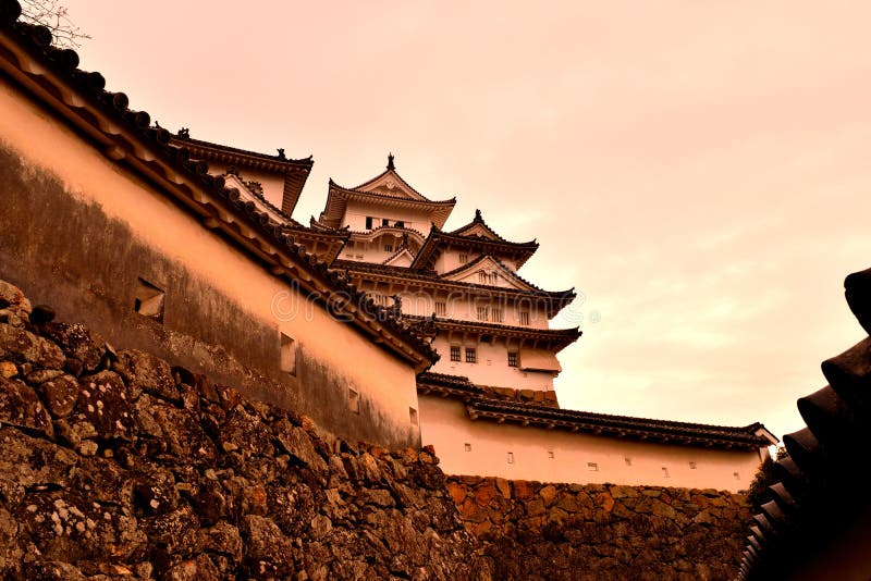 View of the Himeji Castle during the Winter Season Stock Image Image