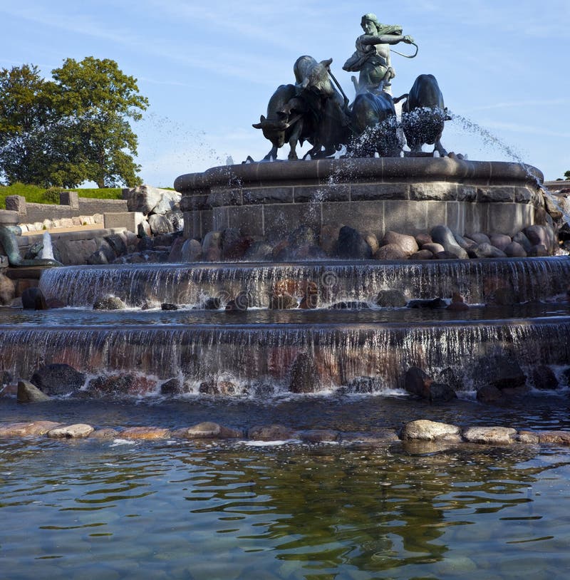 Gefion Fountain in Copenhagen Stock Photo - Image of interest, danish ...