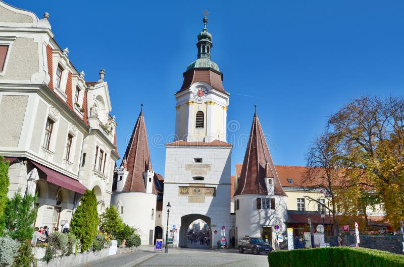 View of the historic town of Krems