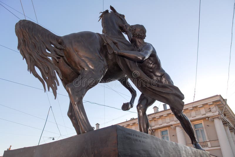 Horse Tamers Monument - Saint Petersburg, Russia Stock Photo - Image of ...