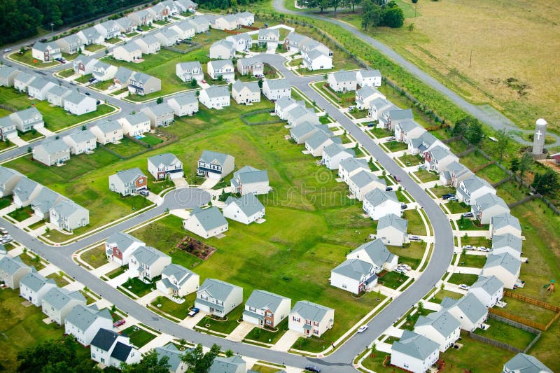Culdesac In A New Housing Development Stock Image Image of estate