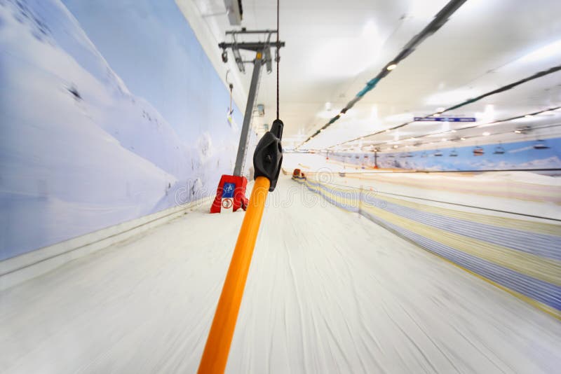 View from indoor ski funicular