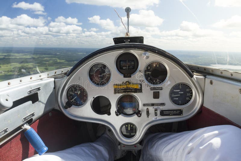 The View from Inside a Glider As it is Being Towed by Another Plane