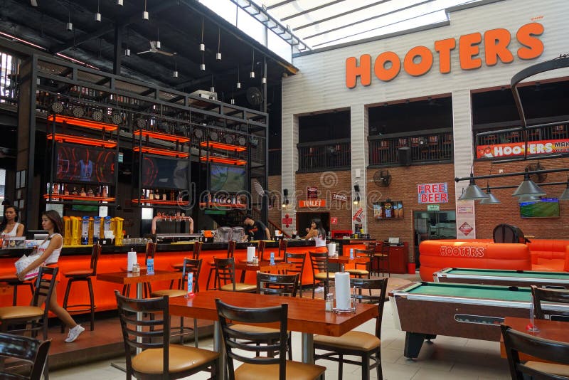View of internal Hooters restaurant in Pattaya