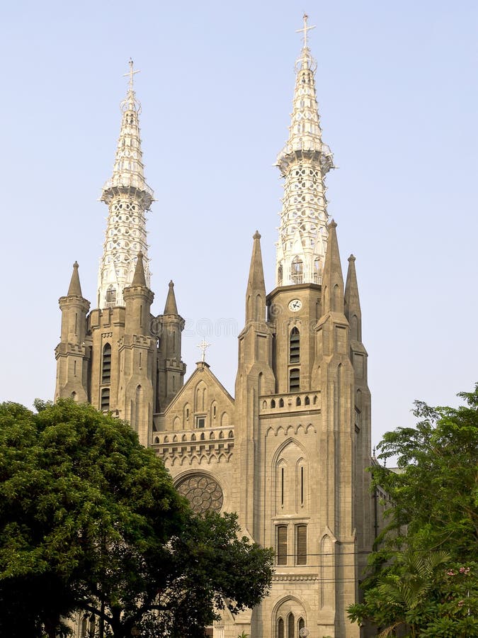 View of Jakarta Cathedral stock photo. Image of style - 30491958